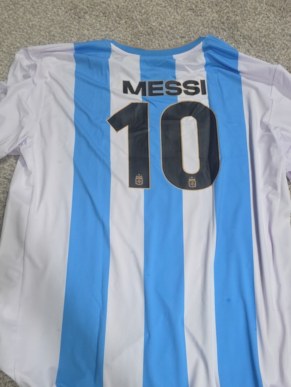 Messi ARGENTINA FA Blue and White Soccer Tag with STITCH Crest XXXL